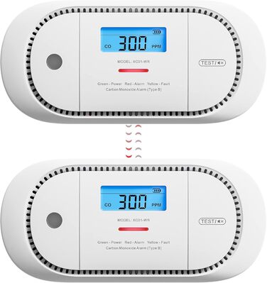 Датчик CO X-Sense з LCD дисплеєм та SBS50 базою, XC01-M, 1 шт. (сумісний з додатком через базу)