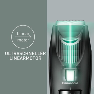 Триммер для бороди Panasonic ER-SB40-K803: професійний, водонепроникний, 20 насадок, акумулятор, чорний
