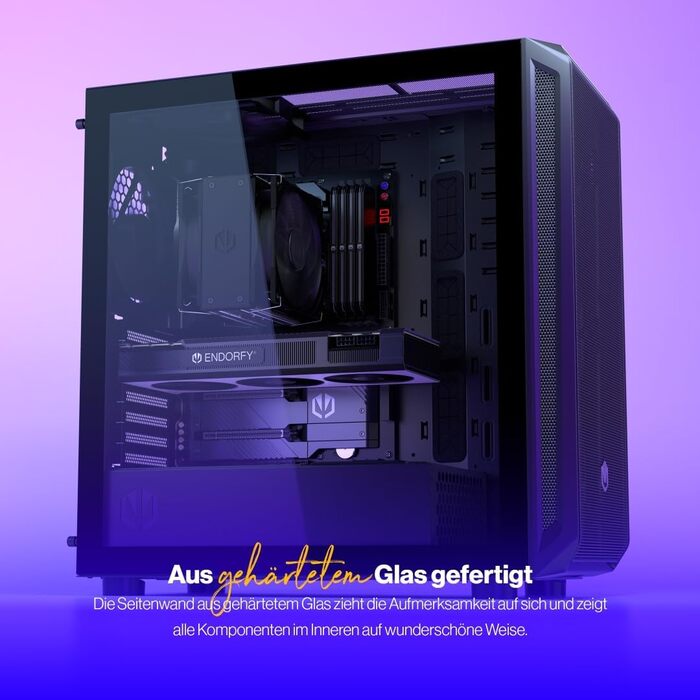 Комп'ютерний корпус ENDORFY Arx 700 Air ATX, 5x140 мм вентиляторів, підтримка двох радіаторів до 360 мм, сітчасті верх і перед, висока сумісність компонентів, EY2A012