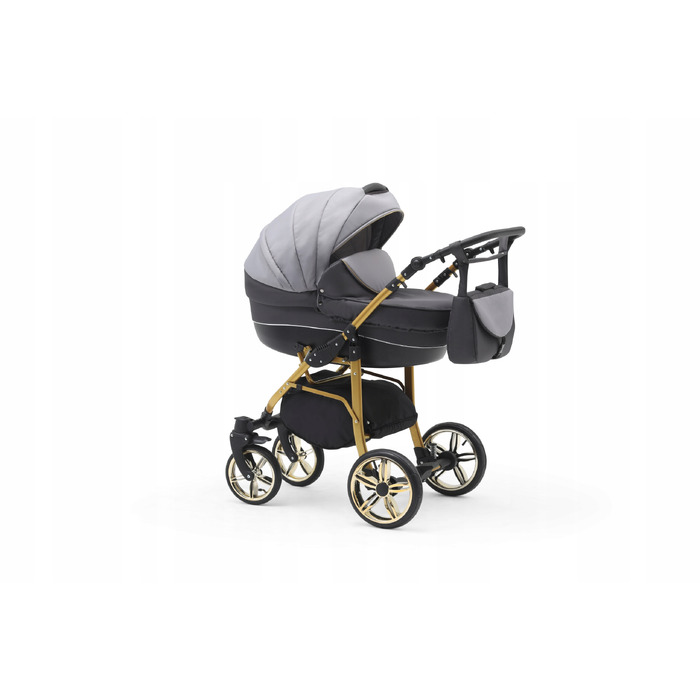 Коляска 3в1 EL-CAR Cosmo Gold, графіт+попіл