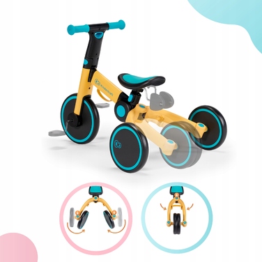 Дитячий триколісний велосипед 3в1 Kinderkraft 4TRIKE, синій, від 12 місяців