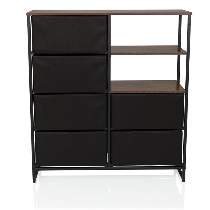 Комод RAGALA 84x30x92см 6 шухляд 2 відкритих відділення копчений дуб hjh LIVING