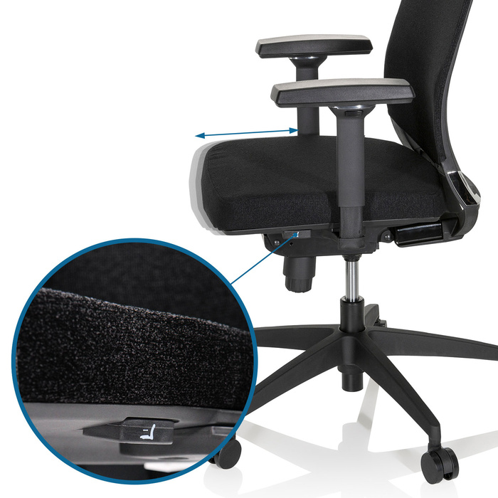 Офісне крісло / Крісло керівника PORTO MAX HIGH I Fabric Black HJH OFFICE