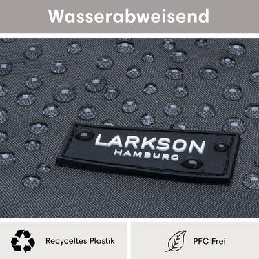 Рюкзак LARKSON Rolltop для жінок і чоловіків, водостійкий, для ноутбука, подорожей, роботи, університету, велосипедний, чорний/сірий, універсальний розмір