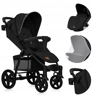 Дитячий прогулянковий візок Lionelo LO-ANNET PLUS BLACK CARBON
