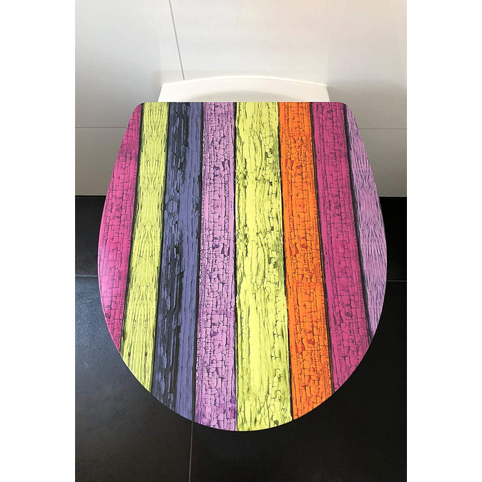 Кришка для унітазу ADOB Design, кольорова, з мікроліфтом, знімна для очищення