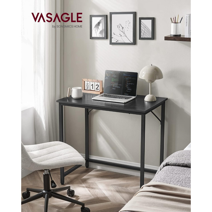 Стіл комп'ютерний VASAGLE для офісу, дому 100x50x76 см сіро-чорний LWD041B02V2