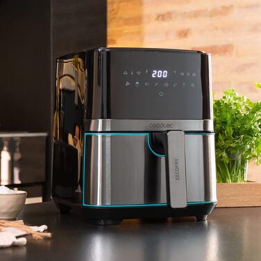 Фритюрниця Cecotec Cecofry Full 5500 Pro з аксесуарами. 1700 Вт, цифрова, без масла, з нержавіючої сталі, PerfectCook (5.5 л)