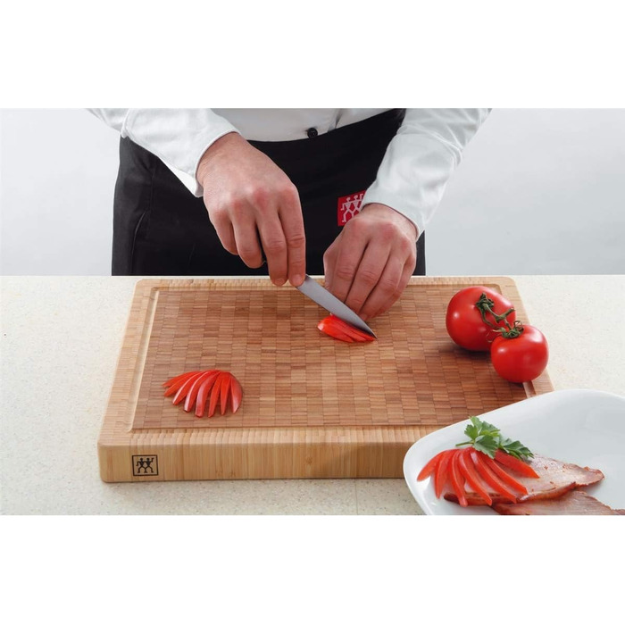 Набір ножів ZWILLING Gourmet 7 предметів з бруском, бамбукова обробна дошка, нержавіюча сталь