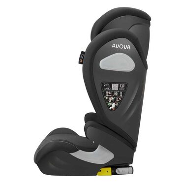 Дитяче автокрісло AVOVA Sora-Fix (Koala Grey), Isofix, бустер, для дітей 100-150 см, 4-12 років