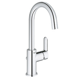 Змішувач для раковини GROHE BauEdge високий, економний, з витяжним механізмом, 31 см, хром (23760000)