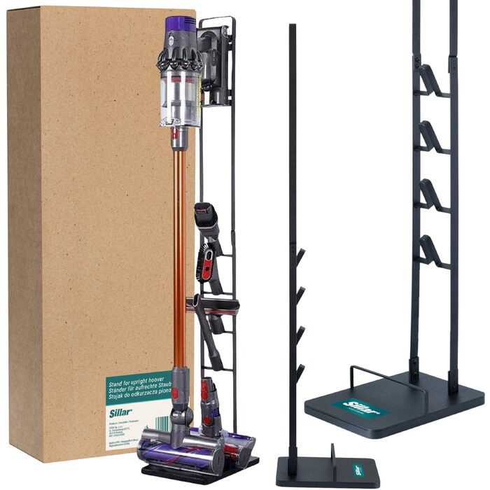 Стійка для бездротового пилососа Dyson V6/V7/V8/V10/V11/V12/V15, Gen5detect Slim - металева підлогова, без свердління, з тримачем для аксесуарів