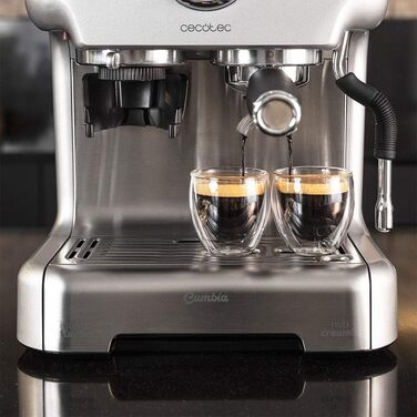 Еспресо-кавомашина Cecotec Cumbia Power 20 Barista Aromax - 2900 Вт, 2 системи нагріву, 20 бар, манометр