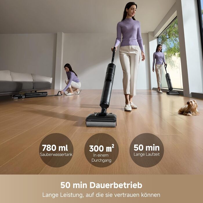 Пилосос Dreame H12 Pro FlexReach: миття та сухе прибирання, гаряче повітряне сушіння 60°C, самоочищення, 16000 Па, подвійне очищення країв, інтелектуальне розпізнавання поверхонь
