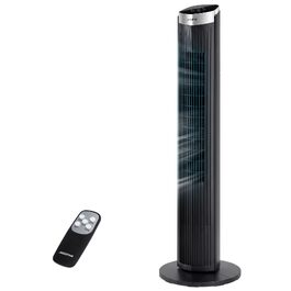 Вентилятор Tower Aigostar Harbor з пультом, 4 режими, 12 год таймер, 65° осциляція, 45W, чорний