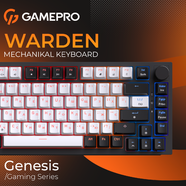 Дротова механічна клавіатура GamePro MK160 V2 Warden QLAB Sakura Black (MK160-V2-B-QS)