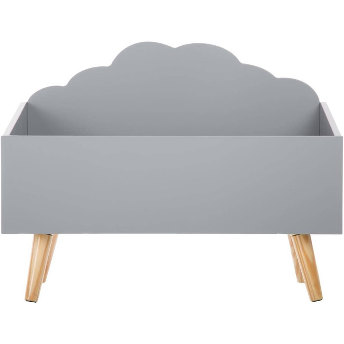 Дитяча скриня для іграшок Atmosphera Wolke сіра, 58x45x28 см
