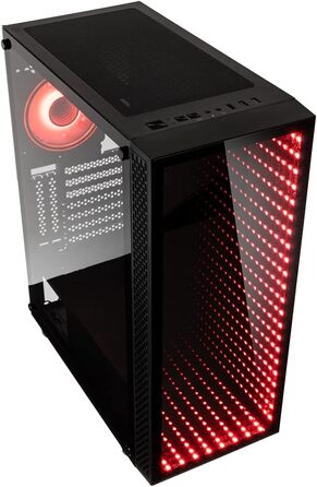 Корпус для ПК Kolink Void Rift Midi Tower з ARGB-підсвіткою, скляна панель, вертикальне встановлення GPU, ігровий, загартоване скло, для ATX