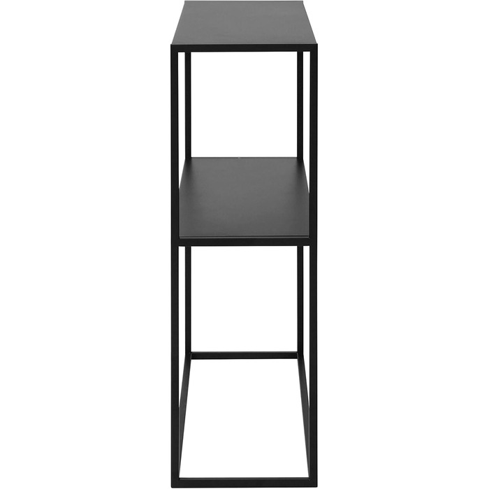 Консольний стіл AC Design Furniture Nino з металу, чорний, індустріальний стиль, з 1 полицею, для вітальні та передпокою, 79,5x80,5x26 см