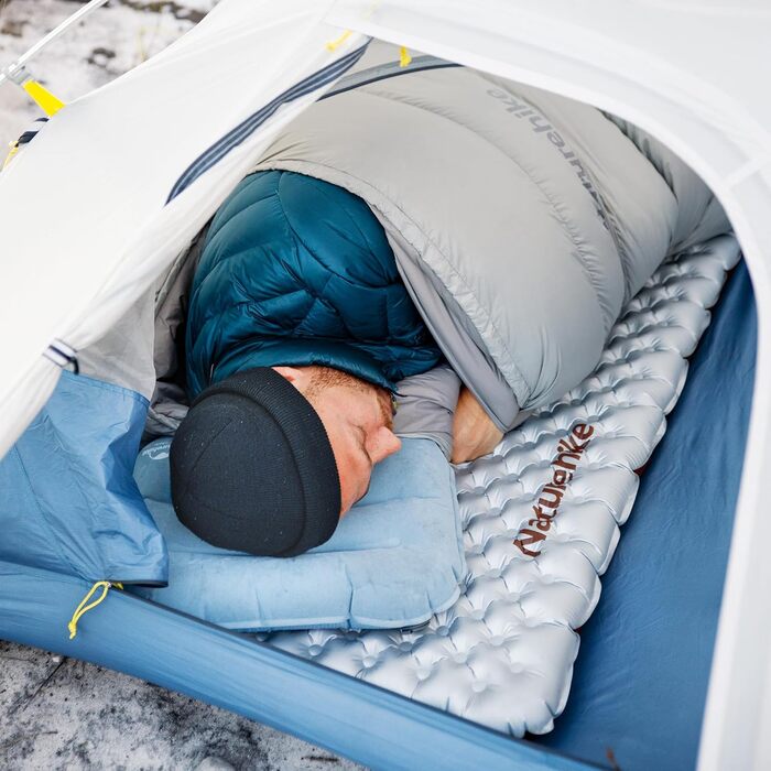 Самонадувний кемпінговий килимок Naturehike Thermal 5.8 R-Value, ультралегкий całрічний туристичний мат для сну, вологостійкий, з сумкою для повітря