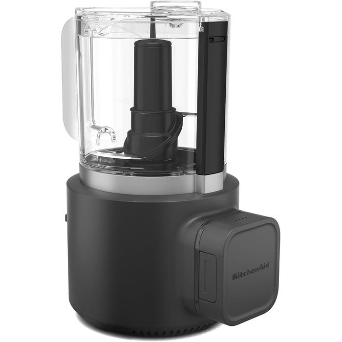 Блендер заглибний KitchenAid Go Cordless бездротовий, 1л, з чашею BPA-free, вінчиком та подрібнювачем, захист від подряпин, сталеві леза, чорний