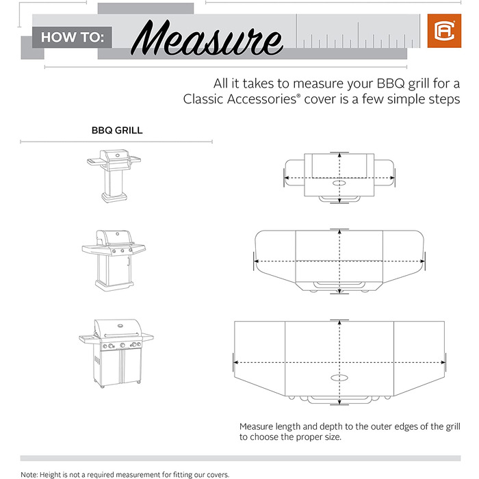 Чохол для гриля Classic Accessories Veranda, водонепроникний, для малих BBQ-грилів, 97x56x112 см, колір Pebble/Bark/Earth