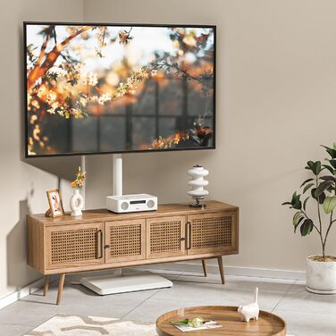 Підлогова стійка для телевізора TVON 32-55" (білий, регульована висота, поворотна, макс. 40 кг, VESA 400x400)