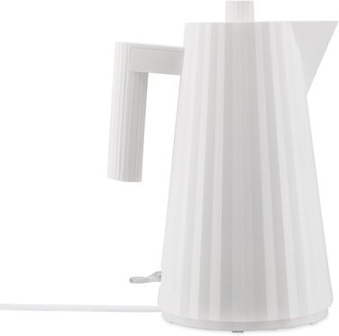 Електричний чайник Alessi Plissé MDL06 W, 1.7 л, білий, 2400 Вт, з європейським штекером