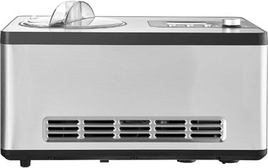 Електрична машина для приготування морозива VEVOR 2L, 180W - Морозиво, сорбет, йогурт, Gelato. Срібна, горизонтальна