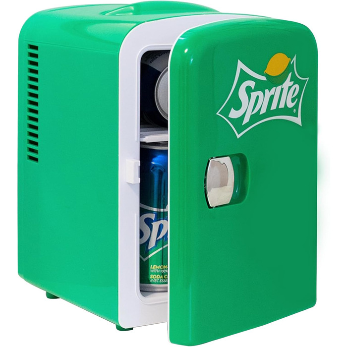 Міні-холодильник Coca Cola Sprite 4L для спальні, 6 банок: продукти, напої, діти, дім, авто, подорожі, 12V, переносний, зелений