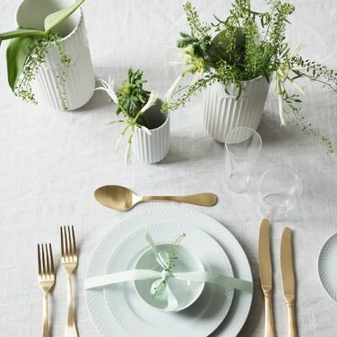 Ваза Lyngby Porcelæn H20.5 см, біла – класичний данський дизайн