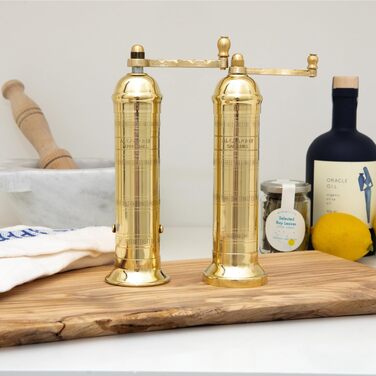 Ручна млинець для перцю Alexander Home The Original Griechische, латунь, 20,3 см, з ручкою-курбою