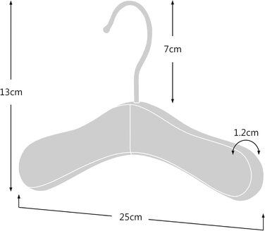 Дитячі дерев'яні вішалки Hangerworld, 12 шт., з хромованим гачком 360°, 25 см, натуральний колір, для немовлят і дітей