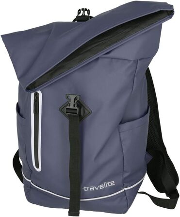 Рюкзак travelite Rolltop 19 л водонепроникний для велосипеда та міста, з відбивачами, синій (марін)