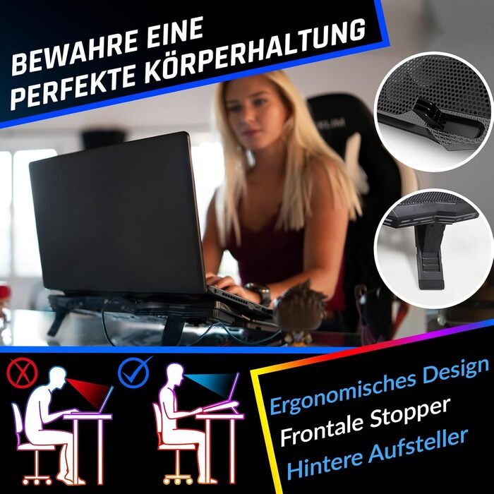 Охолоджувач для ноутбука Wind з 4 вентиляторами, USB-живлення, для PC та Mac, білий