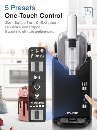 Машина для приготування сляш та коктейлів 2L, 5-в-1, Quickfreeze Technology, для дому