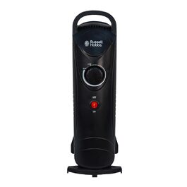 Масляний електрообігрівач Russell Hobbs RHOFR3001, 650 Вт, портативний, 5 секцій, з термостатом та захистом від перегріву, чорний, для приміщень до 10 м²
