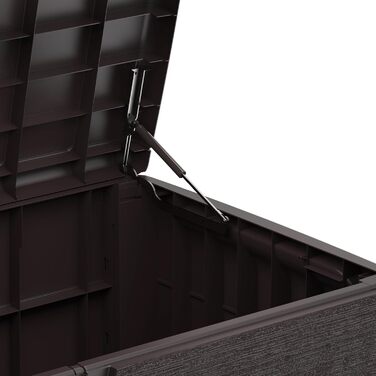 Водонепроникна пластикова скриня Duramax Cedargrain Durabox 270л для саду з колесами та ручками, коричнева