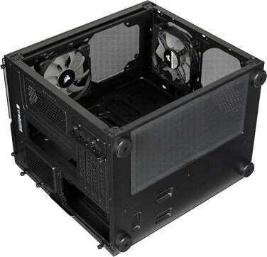 Корпус для ПК Corsair Crystal 280X RGB, micro-ATX, загартоване скло, чорний, підсвітка LED