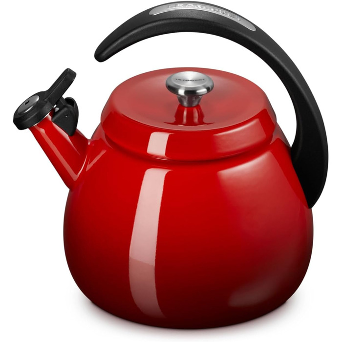 Емальований чайник Le Creuset зі сталевим дном, 2,2 л, колір Вишня (Flamme)