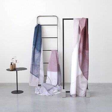 Текстильна шторка для душу Sealskin Earth 180x200 см, 100% поліестер, темно-рожева/біло-кремова
