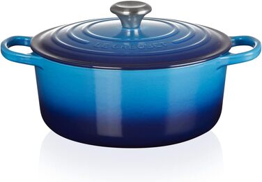 Le Creuset Signature Чавунний жаровня з кришкою, 26 см, 4.2 л, для всіх типів плит, включаючи індукційну, вишневий колір