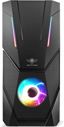 Корпус для ПК SPIRIT OF GAMER Rogue V ATX/MATX/ITX, гартоване скло, 2 ARGB вентилятори 120 мм, сумісний з Aura/MSI Mystic 3Pin