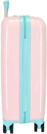Дитяча валіза Disney Minnie Florals, рожева, 38x55x20 см, жорсткий пластик, 34 л, 2 кг, 4 колеса, ручна поклажа