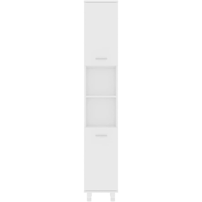 Шафа для ванної vidaXL, 6 відділень, 2 дверцята, білий, 30x30x179 см, ДСП