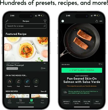 Бездротовий смарт-термометр для м'яса Chef iQ з ультратонким щупом, Bluetooth цифровий кулінарний термометр для дистанційного моніторингу (набір з 3-х щупів)