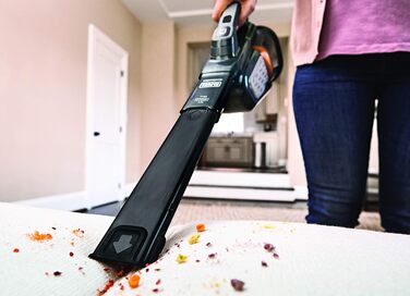 Пилосос ручний Black+Decker Dustbuster Smart Tech 36 Вт·год 18В, циклонний, дві потужності, витяжна щілинна насадка, зарядний кабель з настінним кріпленням