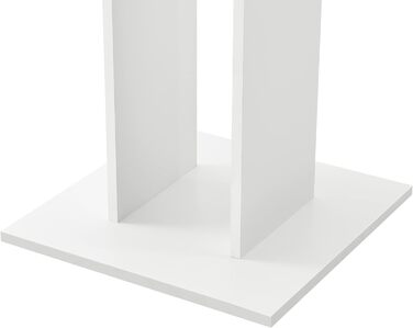 Квадратний кухонний стіл en.casa 65x65x78 см, білий матовий, стільниця з ДСП, стіл для їдальні