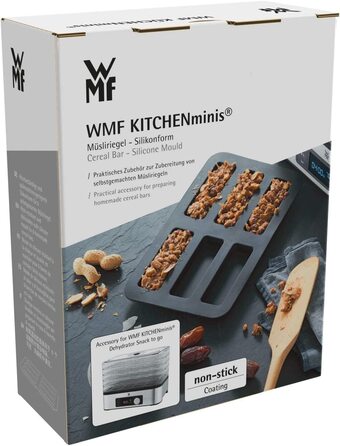 Сушарка для фруктів та овочів WMF Küchenminis Edelstahl, з 5 лотками, таймер до 24 годин, аксесуари для мюслі