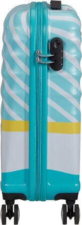 Дитяча валіза American Tourister Wavebreaker Disney Mickey Blue Kiss 55 см 36 л, багатобарвна, жорсткий чемодан на колесах, спінер для дітей